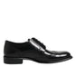 Dolce & Gabbana Black Leather Derby Wingtip Formal Shoes