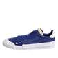 Nike White Blue Lace Up Low Top Drop-Type PRM Sneakers Shoes