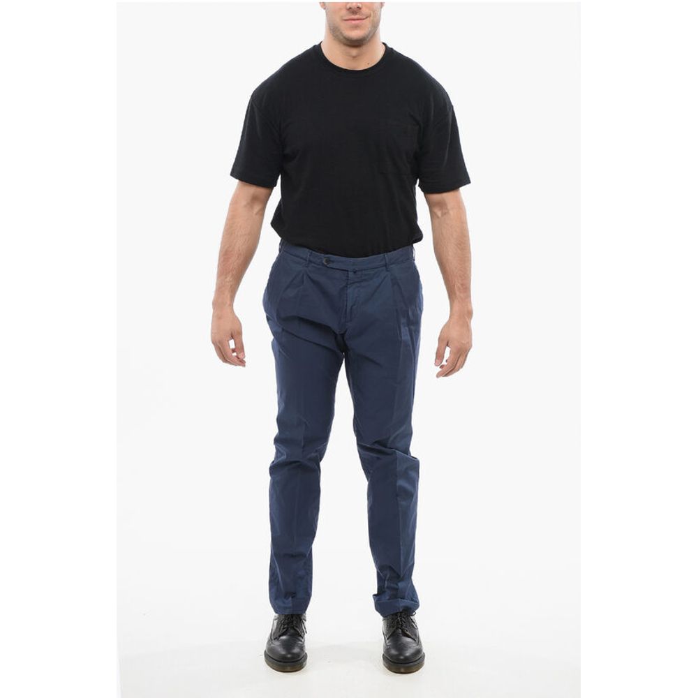 ID HAND-DYED Cotton Chinos Pants with Pleats
