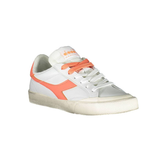 Weiße Leder Damen Sneaker