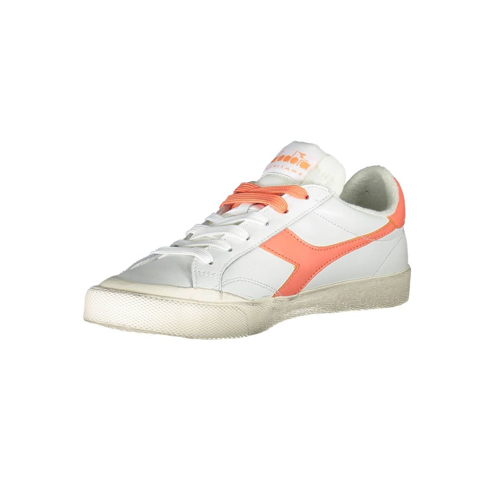 Weiße Leder Damen Sneaker