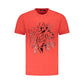 Cavalli Class Red Cotton Men T-Shirt