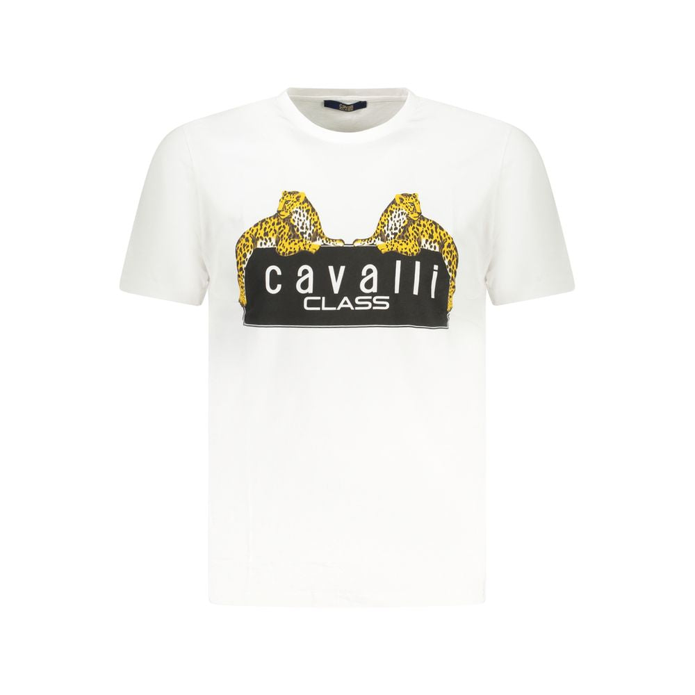 Cavalli Class White Cotton Men's T-Shirt