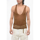 Viscose Sheer Tank Top with Deep Neckline