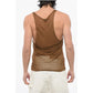 Viscose Sheer Tank Top with Deep Neckline