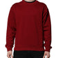 Dolce & Gabbana Red Embossed Logo Cotton Crew Neck Sweater