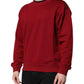 Dolce & Gabbana Red Embossed Logo Cotton Crew Neck Sweater