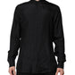 Dolce & Gabbana Dark Blue Silk MARTINI Men Formal Dress Shirt