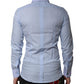 Dolce & Gabbana Blue Cotton GOLD Long Sleeves Men Dress Shirt