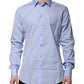 Dolce & Gabbana Blue Cotton GOLD Long Sleeves Dress Shirt