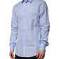 Dolce & Gabbana Blue Cotton GOLD Long Sleeves Dress Shirt