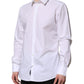 Dolce & Gabbana White Cotton GOLD Long Sleeves Dress Shirt