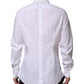 Dolce & Gabbana White Cotton GOLD Long Sleeves Dress Shirt
