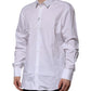 Dolce & Gabbana White Cotton GOLD Long Sleeves Dress Shirt