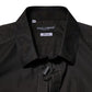 Dolce & Gabbana Black Cotton Jacquard GOLD Collar Dress Shirt