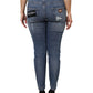 Dolce & Gabbana Blue Tattered Cotton Low Waist Denim Jeans