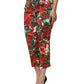 Dolce & Gabbana Multicolor Floral Print Cropped Pants