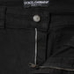 Dolce & Gabbana Black Cotton Mid Waist Denim Jeans