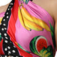 Dolce & Gabbana Multicolor Halter Party Evening Cropped Top