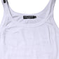 Dolce & Gabbana White Cotton Round Neck Sleeveless Tank Top