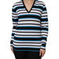 Dolce & Gabbana Multicolor Stripes Long Sleeves V-neck Top