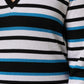 Dolce & Gabbana Multicolor Stripes Long Sleeves V-neck Top