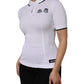 Dolce & Gabbana White Cotton Short Sleeves Collared Polo Top