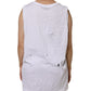 Dolce & Gabbana White Cotton Sleeveless Round Neck Tank Top