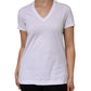 Dolce & Gabbana White Cotton Short Sleeve V-Neck Top T-shirt