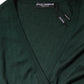 Dolce & Gabbana Dark Green Cashmere Silk Cardigan Sweater