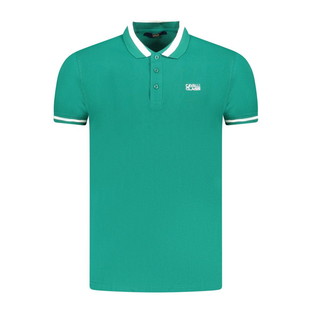 Cavalli Class Verde Cotton Men Polo
