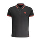 Cavalli Class Black Cotton Men Polo Shirt