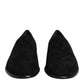 Dolce & Gabbana Black Suede Slip On Loafers Formal Shoes