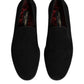 Dolce & Gabbana Black Suede Slip On Loafers Formal Shoes