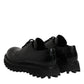 Dolce & Gabbana Black Leather Lace Up Derby Men Dress Shoes