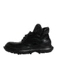 Dolce & Gabbana Black Leather Casual Mens Ankle Boots Shoes
