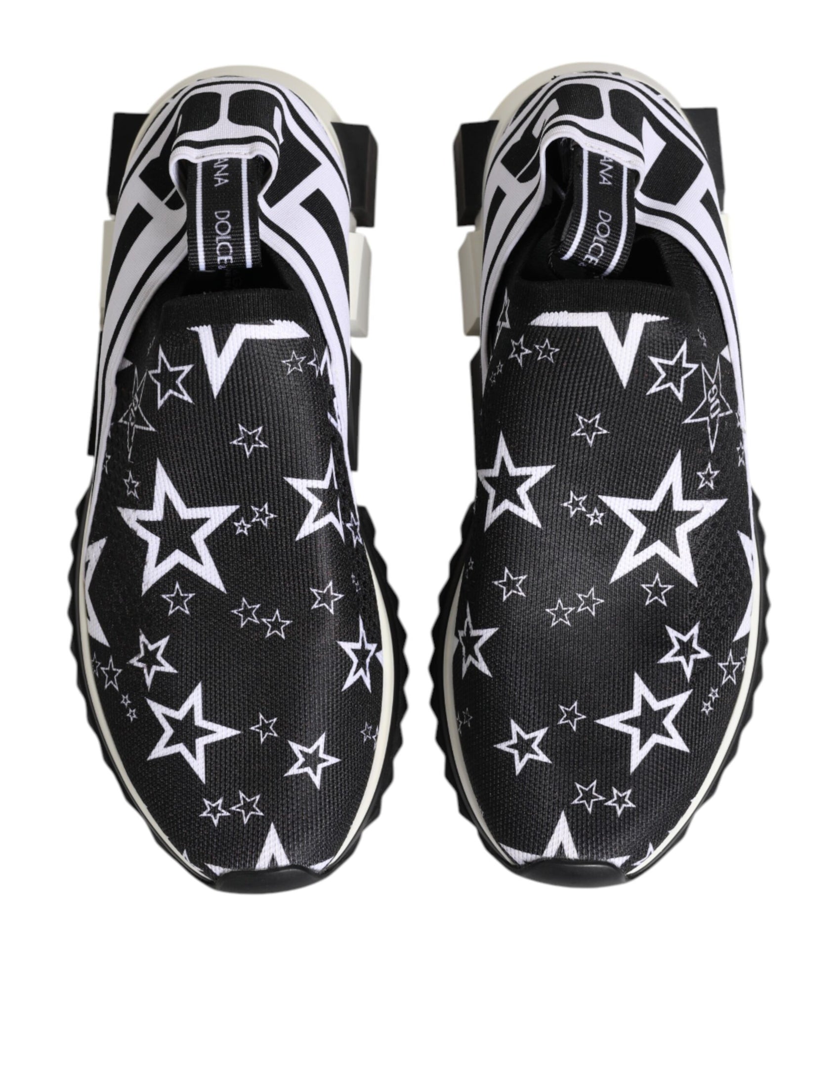 Dolce & Gabbana Black White Sorrento Low Top Sneakers Shoes