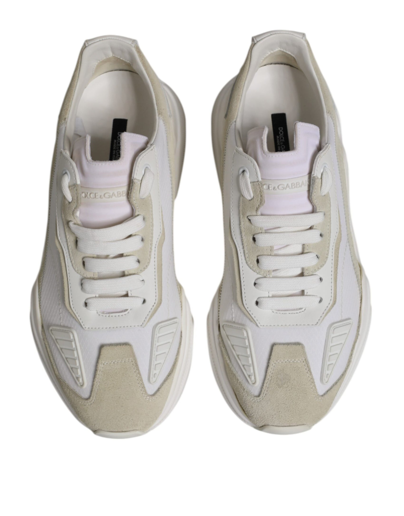 Dolce & Gabbana White Low Top Daymaster Men Sneakers  Shoes