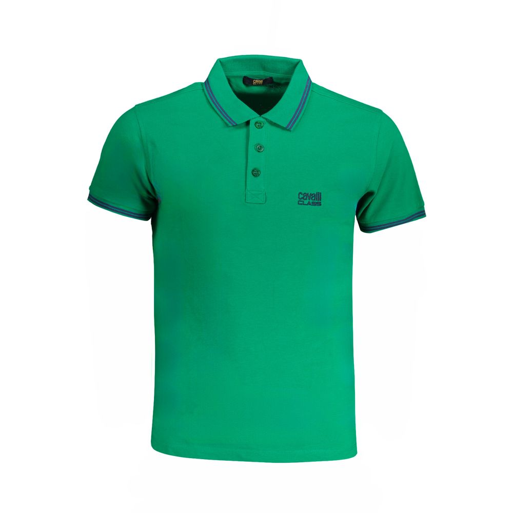 Cavalli Class Verde Cotton Men Polo