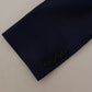 Dolce & Gabbana Blue MARTINI Wool Slim Fit Coat Blazer
