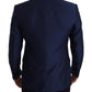 Dolce & Gabbana Blue MARTINI Wool Slim Fit Coat Blazer