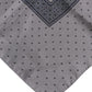 Dolce & Gabbana Gray Polka Dot Silk Square Men Foulard Scarf