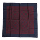 Dolce & Gabbana Red Blue Printed Silk Square Men Foulard Scarf