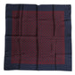 Dolce & Gabbana Red Blue Printed Silk Square Men Foulard Scarf