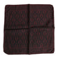 Dolce & Gabbana Maroon Black Printed Square Men Foulard Scarf