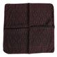 Dolce & Gabbana Maroon Black Printed Square Men Foulard Scarf