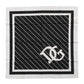 Dolce & Gabbana Black White DG Logo Square Men Foulard Scarf