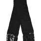 Dolce & Gabbana Black Cashmere Neck Warmer Wrap Shawl Scarf