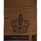 Dolce & Gabbana Brown DG Crown Neck Warmer Men Foulard Scarf