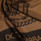 Dolce & Gabbana Brown DG Crown Neck Warmer Men Foulard Scarf